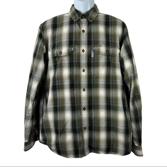 Carhartt Casual Shirt Buttons Down Plaid Sz L - Picture 1 of 10
